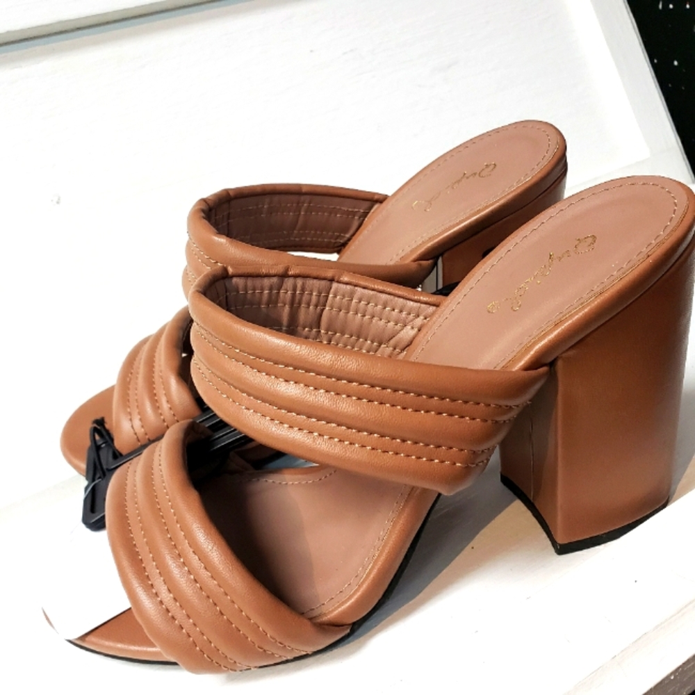 Platform Sandals Shoes 8 Brown Tan